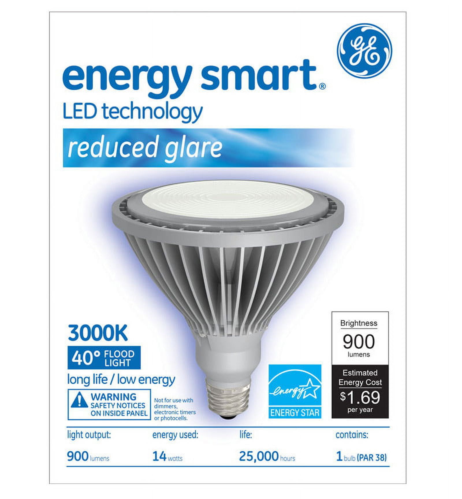 GE 67253 - LED14P38S830/40 PAR38 Flood LED Light Bulb