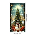 thumbnail image 3 of JeashCHAT Christmas Door Cover, 71 x 35 Inch Christmas Tree Snowman Print Front Door Cover, Christmas Party Door Decoration for Home Indoor Outdoor, 3 of 6