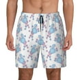 thumbnail image 2 of Picia Cute Poodle Dog pattern Mens Swim Trunks with Compression Liner Stretch Beach Shorts Quick Dry with Zipper Pockets No-Chafing Board Shorts-, 2 of 9