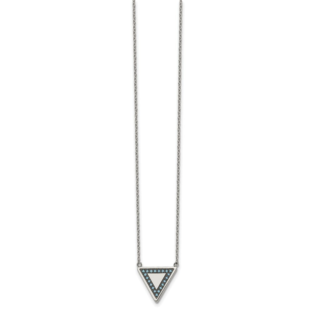 Stainless Steel Black IP Plated Black Crystal Religious Faith Cross with 2inch Ext Necklace 17.75 Inch Jewelry Gifts for Women Stainless Steel Black IP Plated Black Crystal Religious Faith Cross with 2inch Ext Necklace 17.75 Inch Jewelry Gifts for Women