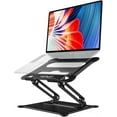 thumbnail image 1 of Adjustable Laptop Stand Ergonomic with Rotating Base Foldable & Portable Laptop Riser Compatible with MacBook Dell HP Lenovo and Other Laptops (Silver), 1 of 8