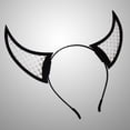 thumbnail image 3 of Halloween Headband Devil Horn Head Piece Band Band Accessory Disfraz de disfraces Favores (negro), 3 of 7
