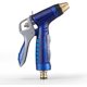 thumbnail image 1 of Heavy Duty Brass Garden Hose Nozzle High Pressure Adjustable Spray Gun For Watering Plants Pet Showering Washing Car Cleaning Blue, 1 of 5