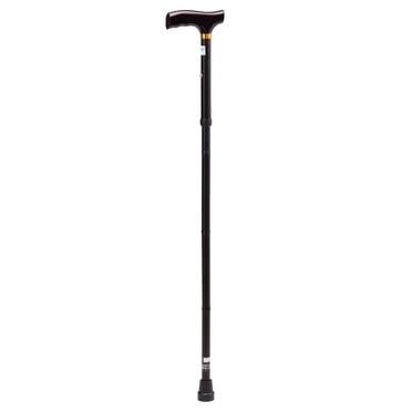 Equate Folding Walking Cane for Adults and Seniors, Height Adjustable, Black, 300 lb Weight Capacity