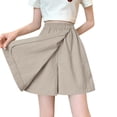 thumbnail image 2 of Only Moment Skorts Skirts for Women Polyurethane Fiber Solid 2026 Summer High Waisted Golf Tennis Skirt Casual Travel Built-In Shorts Clothes Womens Skorts Khaki,3XL, 2 of 4