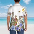 thumbnail image 4 of Honeii Herbs and Wildflowers Print Men’s Hawaiian Shirt,Classic Button-Down Short Sleeve Shirt, for Beach, Vacation, and Outdoor Activities,X-Large, 4 of 7