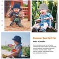 thumbnail image 5 of Sombrero de cubo para niños pequeños, sombreros de playa de verano para niños, sombrero de ala ancha para jugar al aire libre para niños y niñas (50 cm), 5 of 5