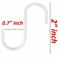 thumbnail image 2 of Wideskall 2" inch Zinc Plated Steel S Shaped Type Utility Hooks Hanging Hooks Chrome Pack of 12, 2 of 2