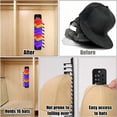 thumbnail image 5 of 1/2pcs Wall Mounted Baseball Cap Storage Rack Multi Layer Hat Organizer Holder Holds 16 Caps Suitable For Home Office Bedroom, 5 of 5