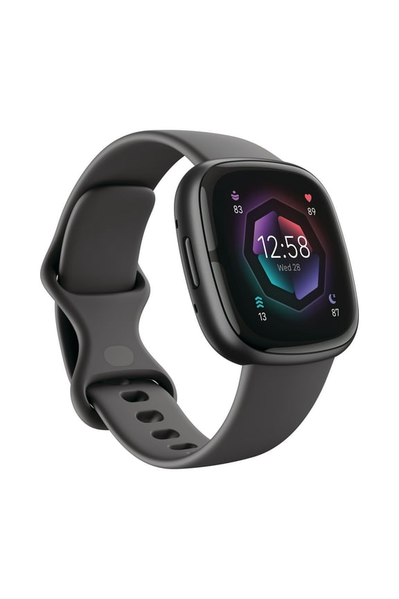 Open Box Fitbit Sense 2 Advanced Health and Fitness Smartwatch - Shadow Grey/Graphite Aluminum