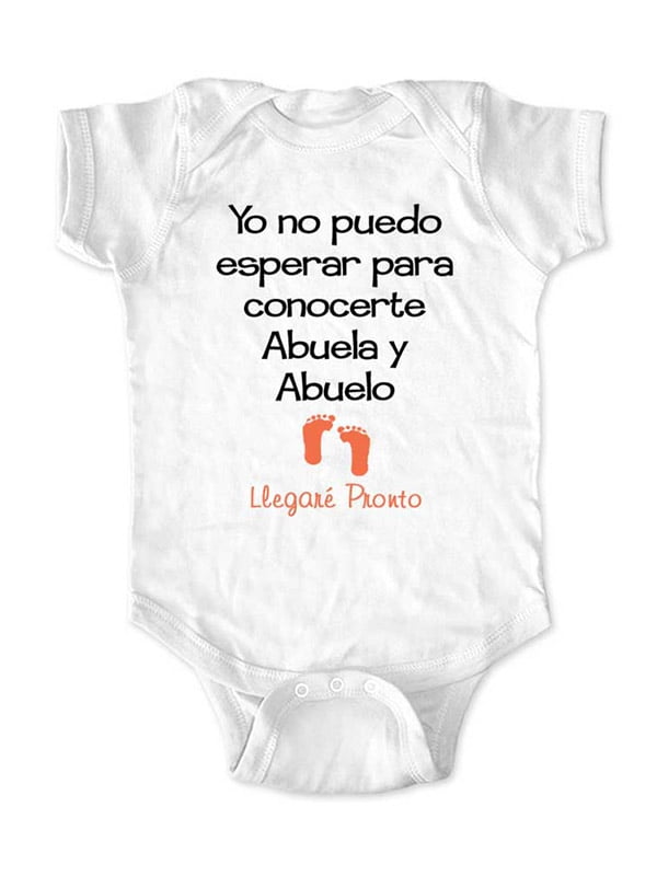 Hola Abuelita y Abuelito No puedo Esperar Para Conocerlos Pronto spanish baby 