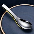 thumbnail image 5 of Farfi 1Pcs Spoon Versatile Easy to Clean Stainless Steel Stainless Steel Spoon for Kitchen (Large), 5 of 9