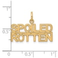 thumbnail image 2 of 10k Yellow Gold Solid Polished Talking Spoiled Rotten Charm 17x23mm Wide Pendant Necklace for Women, 2 of 2