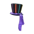 thumbnail image 4 of Sapor de cabeza de sombrero steampunk con cintas coloridas fantasía de disfraces accesorio de vestuario no tejido para cosplay de fiesta para hombres, 4 of 7