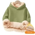 thumbnail image 4 of Girls Hooded Sweatshirt Lined Pullover Warm Kids Jacket Top Cold Weather, 4 of 4