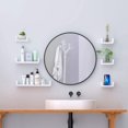 thumbnail image 3 of Estantes de baño de plástico, estantes de pared flotantes en forma de U con ventosa Suministros de montaje en pared de ducha Ormromra WLJ-0559, 3 of 5