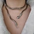 thumbnail image 1 of enjoywould Choker Necklace Western Style Electroplating Adjustable Multi-Function Fine Workmanship Dress Up Exquisite Punk Alloy Snake Choker Jewelry Accessory, 1 of 5