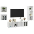 thumbnail image 3 of vidaXL TV Cabinet Set 4 Piece Chipboard Stereo Units Furniture Multi Colors, 3 of 27