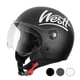 thumbnail image 1 of Casco de moto Westt Classic 3/4 de cara abierta aprobado por el DOT, 1 of 6