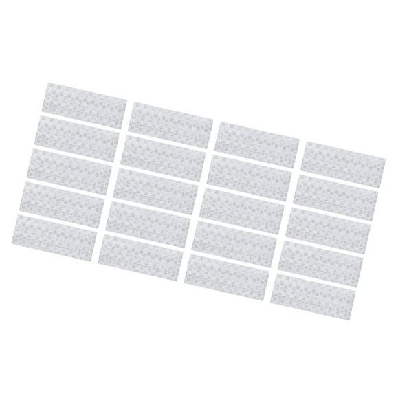 Unique Bargains 20 Pcs Reflective Stickers, 3.11"x1.18" Rectangle Shape Safety Tape Reflector Universal for Cars Trucks Trailers Waterproof PET White