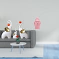 thumbnail image 2 of Juego de figuras de familia de elefantes y jarrón decorativo de para sala de estar, dormitorio, escritorio, arreglo floral, adorno de exhibi, 2 of 8