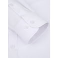 thumbnail image 3 of Hood Crew Men's Long Sleeve Dress Shirts with Pocket Button Down Shirts White L, 3 of 5