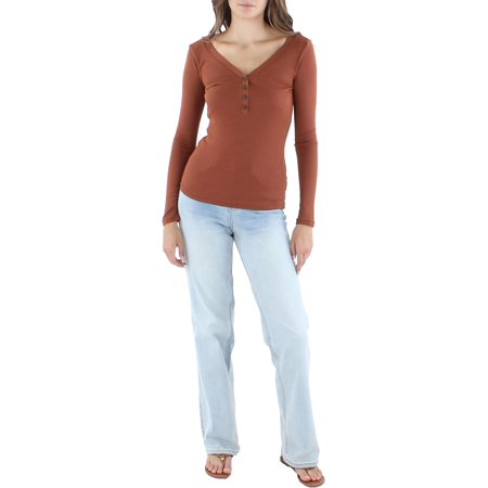 Madewell Womens Ribbed Button Up Henley