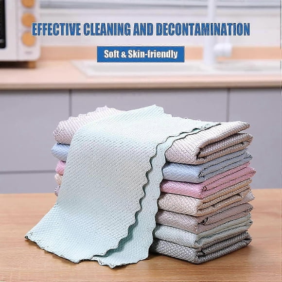 10 Pack Cleaning Cloths, Microfiber , Kitchen Household Cleaning Cloth, Washable Microfiber Wipes
