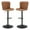 Brown, variant on Kirkdale Adjustable Stool 2-Pack in Sand Brown Faux Leather