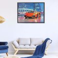 thumbnail image 3 of Cuadros Decorativos Kit de pintura de diamante 5D coche naranja taladro cuadrado completo arte de pared DIY (FC758) Wdftyju embutido en tela, 3 of 9