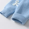 thumbnail image 4 of FYDUU Baby Girls Sweaters Winter Knitwear Embroidered Bow Knit Pullover Toddler Kids Soft Warm Sweater Casual Tops Adorable Comfort 6-9 Months, 4 of 8