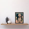 thumbnail image 2 of Grey Weimaraner Dog with Ornate Pattern Fur Coat and Flowers Modern Art Nouveau Illustration Artwork Framed Wall Art Print A4, 2 of 4