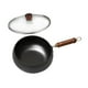thumbnail image 2 of Sartén wok de fondo plano para cocina de inducción, sartén a gas, wok chino 26 centímetros, 2 of 9