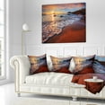 thumbnail image 3 of Designart Stunning Ocean Beach at Sunset - Seashore Throw Pillow - 16x16, 3 of 5