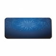thumbnail image 1 of Blue Computer Mouse Pad, Print of Night Sky Alighted with Celebration Items, Rectangle Non-Slip Rubber Mousepad X-Large, 35" x 15" Gaming Size, Royal Blue Dark Blue, by Ambesonne, 1 of 2