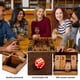 thumbnail image 3 of Ropoda Juego Shut The Box de 4 vías de 14 pulgadas (2-4 jugadores) para niños y adultos (juego de mesa Shut The Box grande de 4 caras de madera con 8 dados) Shut The Box - Juego de dados estilo vintag, 3 of 7