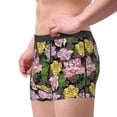 thumbnail image 2 of Xecao Colorful Roses Print Men's Boxer Briefs with Soft Elastic Waistband and 3D Space Capsule Design Breathable Comfortable Underwear-X-Large, 2 of 5