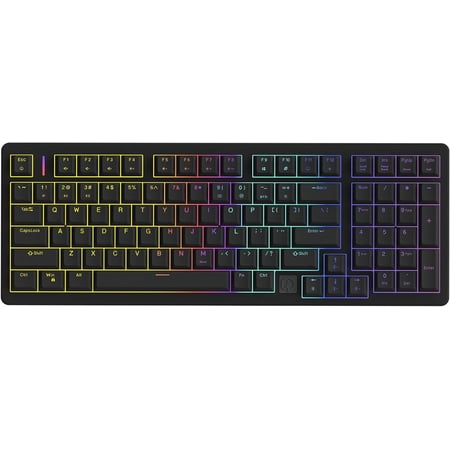 FE98Pro RGB Hot Swappable Mechanical Keyboard, Three-Layer Dampening 98 Gaming Keyboard, Customizable Backlit, USB-C/2.4GHz/- Black