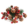 thumbnail image 2 of Christmas Garland with Lights,78.4 Inch Red Berry Pine Cone Xmas Tree LED Garland,Battery‑Operated Pine Cone Berry Garland Light,Flexible Copper Wire Pine Cone Fairy String Glow Strand for Holiday, 2 of 4