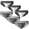 thumbnail image 1 of BIKINI Calzoncillos Transpirables de Corte Ajustado para Hombre, Gris 3ea Blanco 3ea, Paquete de 6, 1 of 6