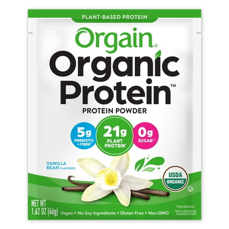 Orgain Organic Vegan 21g Protein Powder Packets, Travel Size - Vanilla, 1ct
