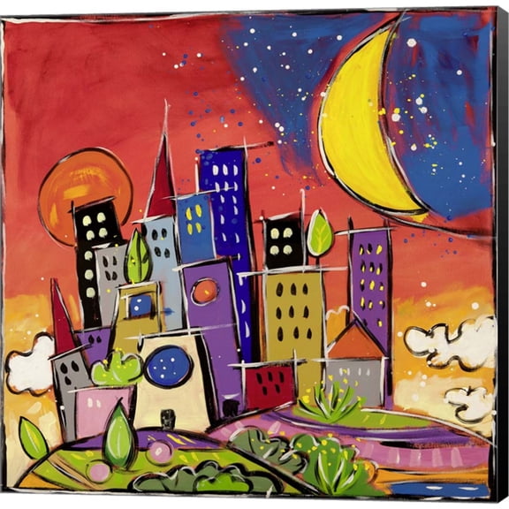 Great Art Now Rosso di Sera by Wallas, Canvas Wall Art, 24W x 24H