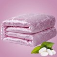 thumbnail image 3 of Yuarrent Edredón de seda de alta calidad, edredones de Color sólido, interior en manta ligera, tamaño doble doble, regalo para todas las Juegos de cama Rosado, 3 of 6