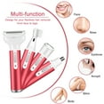 thumbnail image 2 of 4 in 1 Electric Razor for Women Cordless Hair Removal Ladies Shaver Painless Body Hair Trimmer Remover Rechargeable Epilator for Bikini Facial Nose Ear Eyebrows Leg Armpit Clipper Grooming Groomer Kit, 2 of 9