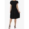 thumbnail image 2 of TheMoogan Women's PLUS Flutter Ruffle Cap Sleeve Tiered Jersey Babydoll A-Line Midi Day Dress, 2 of 6