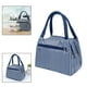 thumbnail image 5 of Bolsa de almuerzo portátil, bolsa térmica para almuerzo para niñas, lonchera para estudiantes, estuche para picnic Cuadrículas azules, 5 of 8
