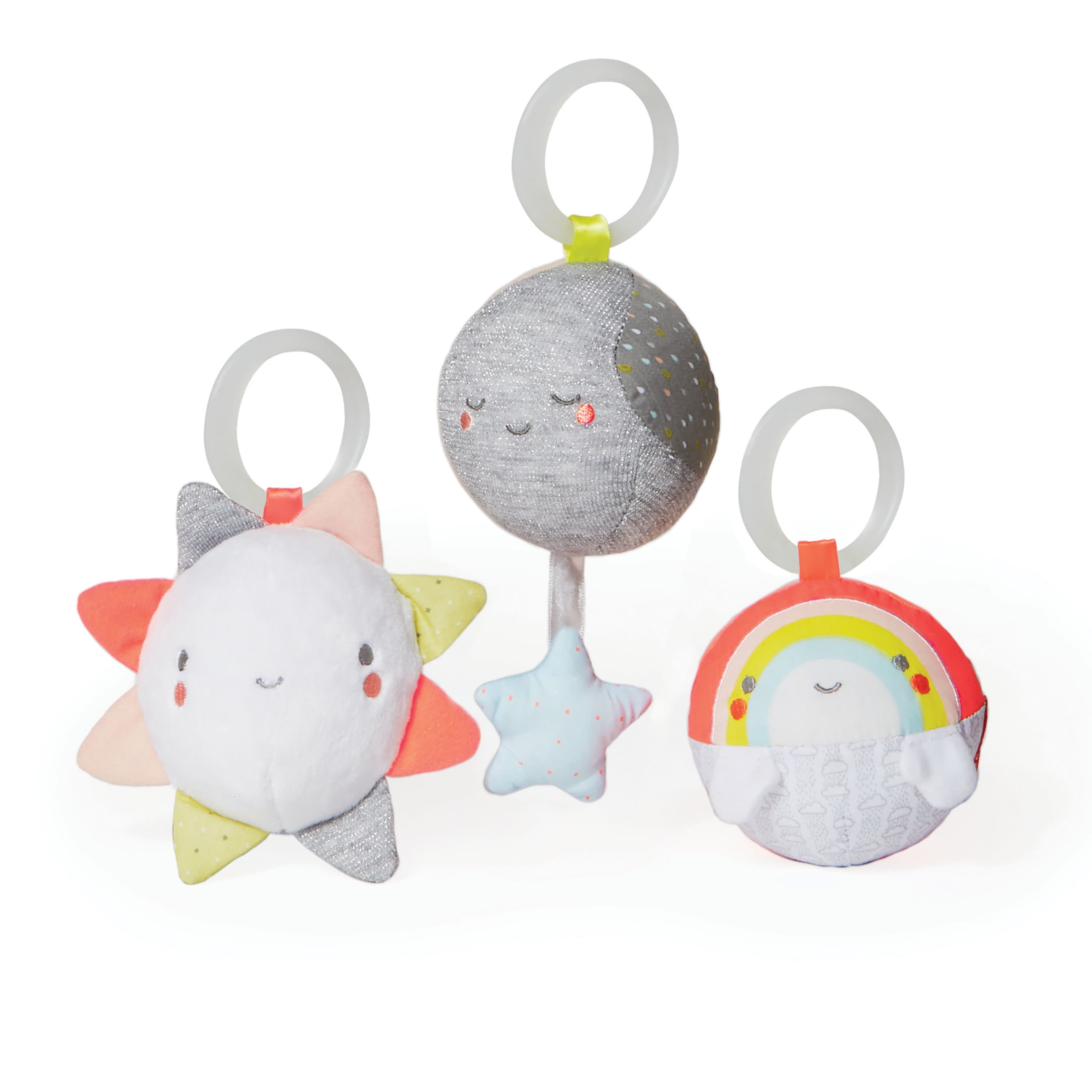 skip hop silver lining cloud stroller bar toy