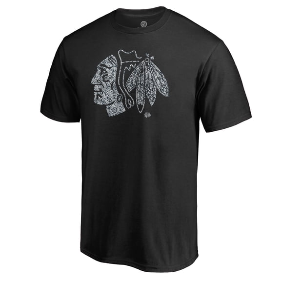 Men's Black Chicago Blackhawks Static Logo T-Shirt