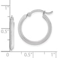 thumbnail image 4 of 10K White Gold Polished Hoop Earrings (Width 18.8) (Length 19.5) - Jbsp, 4 of 5