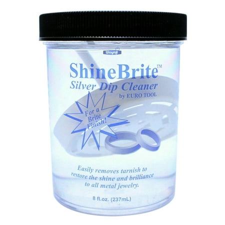 Shinebrite Jewelry Silver Dip Cleaner Remove Tarnish & Oxidation, Also For (Best Silver Jewelry Cleaner)